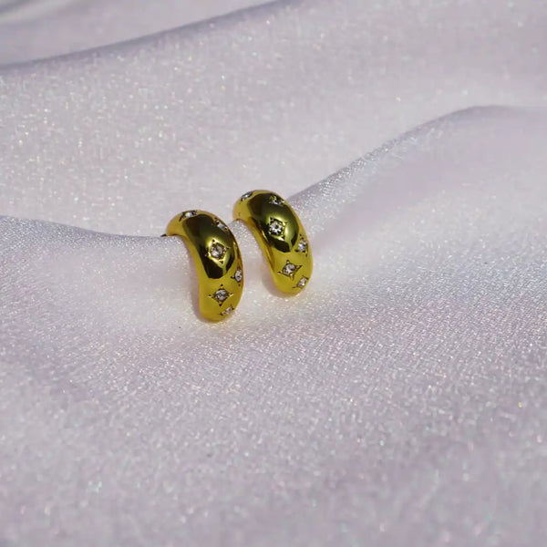 18K Gold-Plated Stainless Steel Earrings - Anti Tarnish