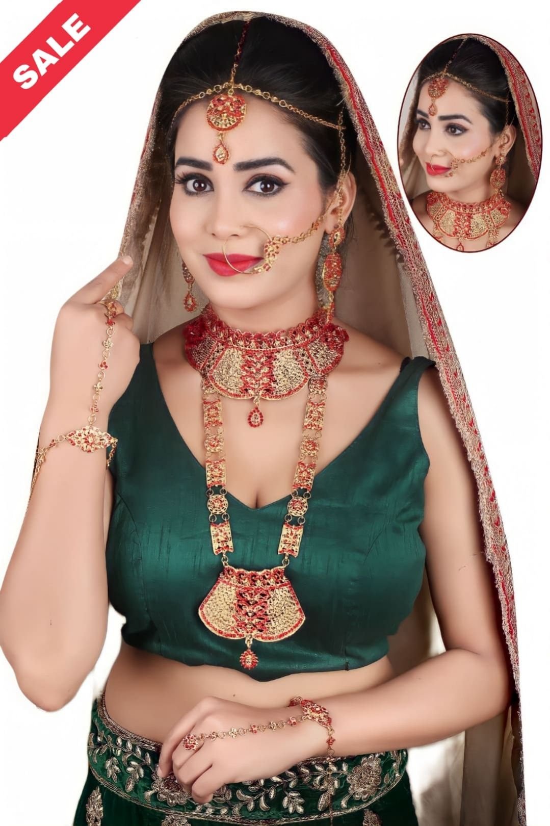 Bridal Necklace Set-Laxmi Wedding Set Online-Hayagi